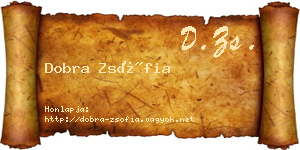 Dobra Zsófia névjegykártya