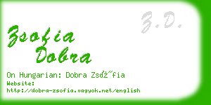 zsofia dobra business card